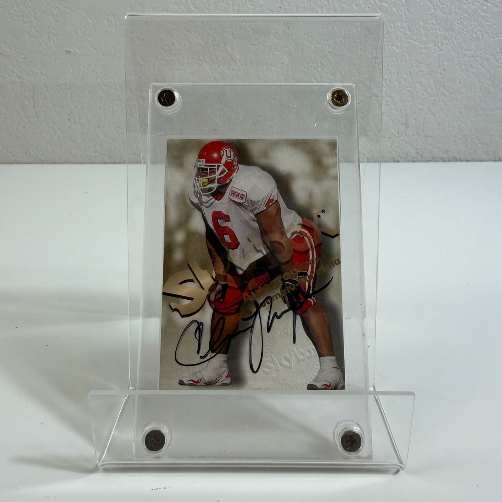 1998 SkyBox Autographics Chris Fuamatu-Ma'afala Signed Card Utah Utes Steelers
